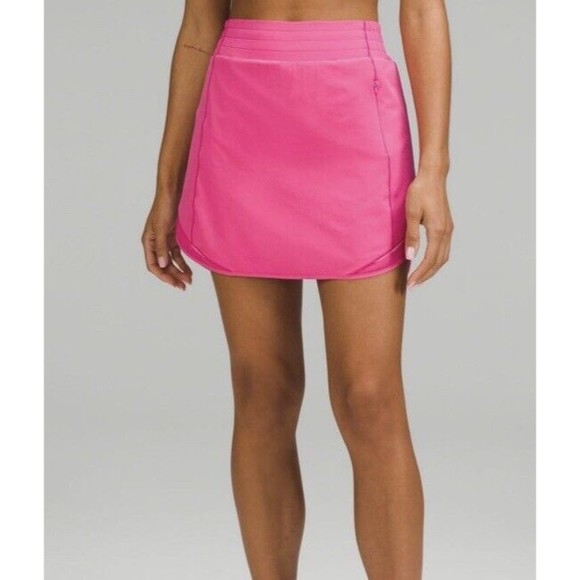 Lululemon Dresses & Skirts - Lululemon Skirt Womens Size 4 Sonic Pink Hotty Hot Skirt Skort Long NWT